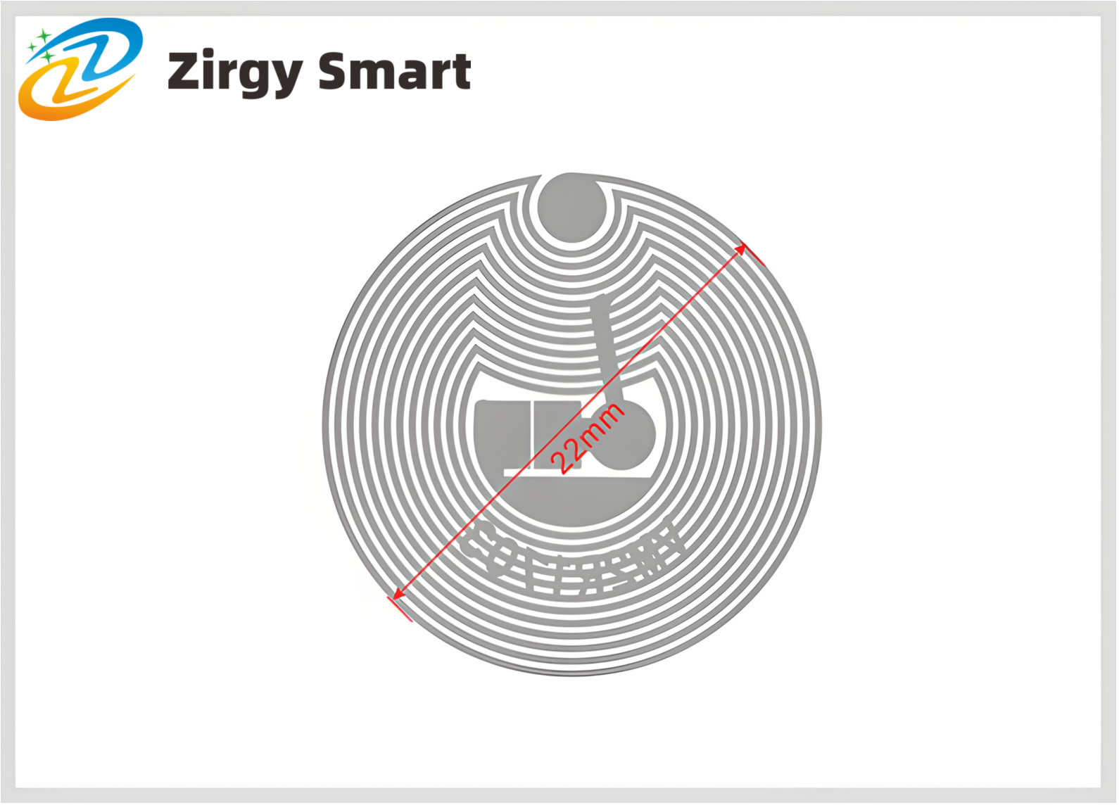 High frequency Wet inlay Ntag 213 diameter 25mm product analysis display Figure 1