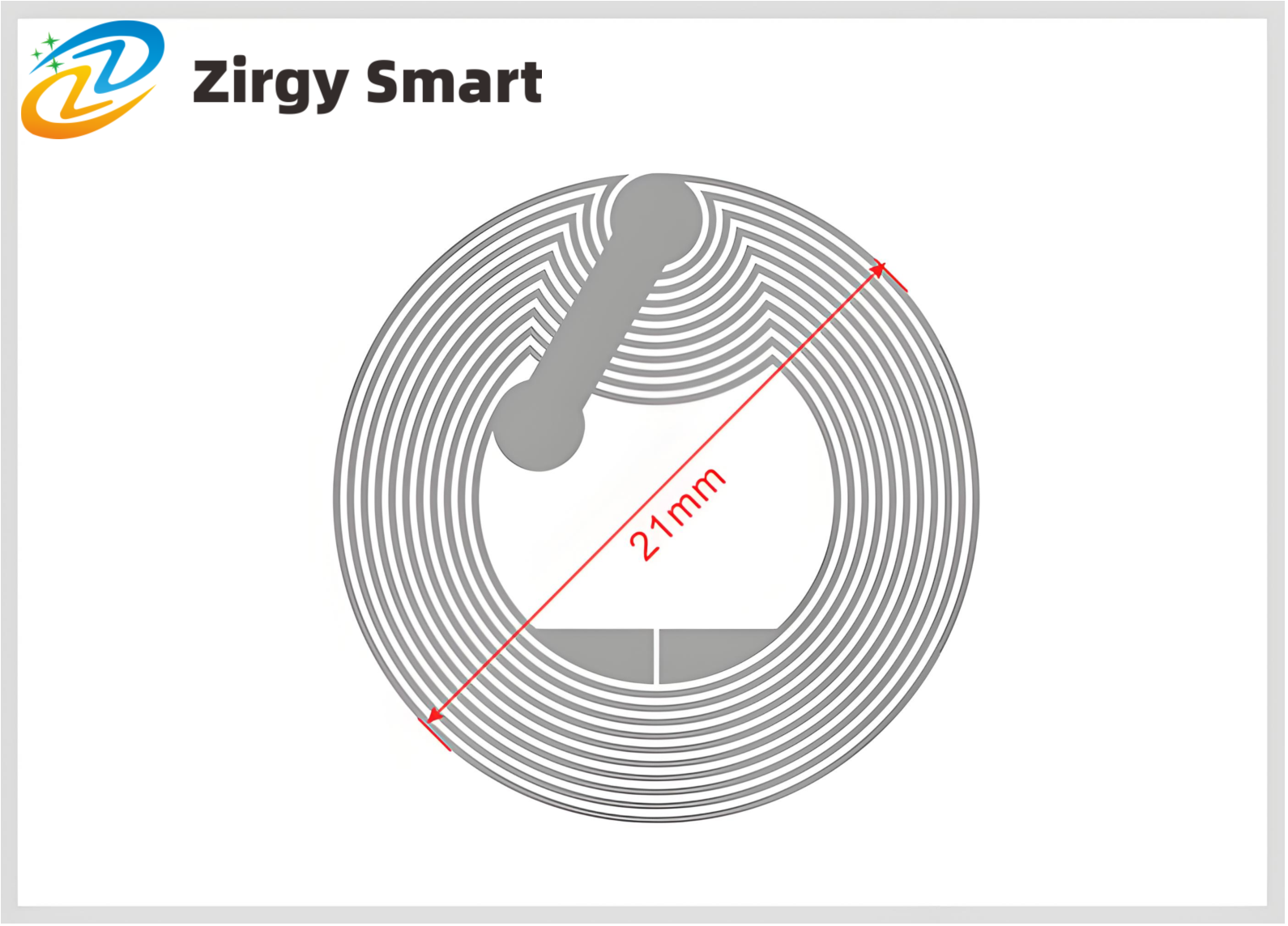 RFID anti-counterfeiting label high frequency Ntag 213 diameter 21mm analysis display Figure 1