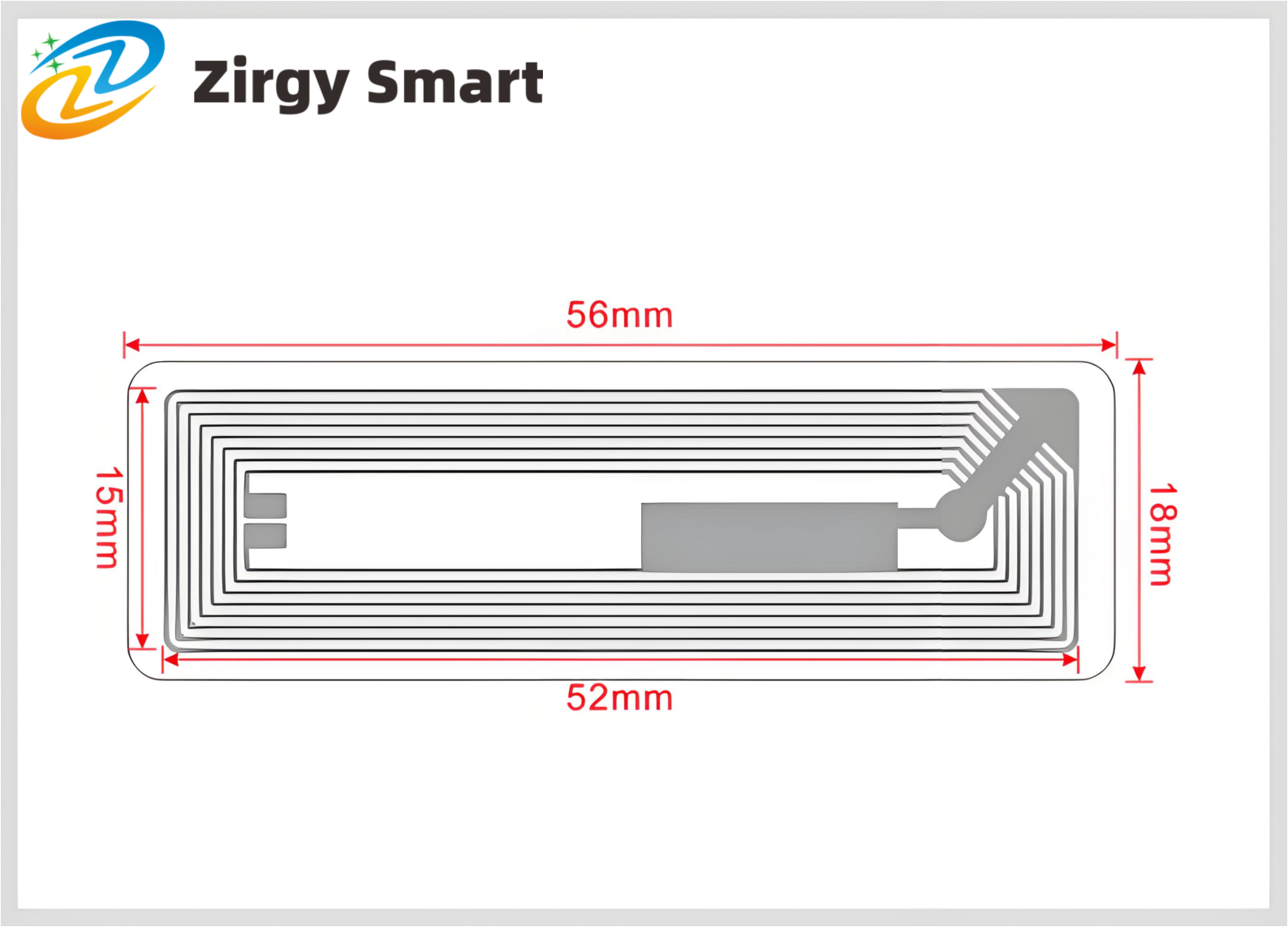 NFC Tag Ntag 216 56*18mm Profile Display 1