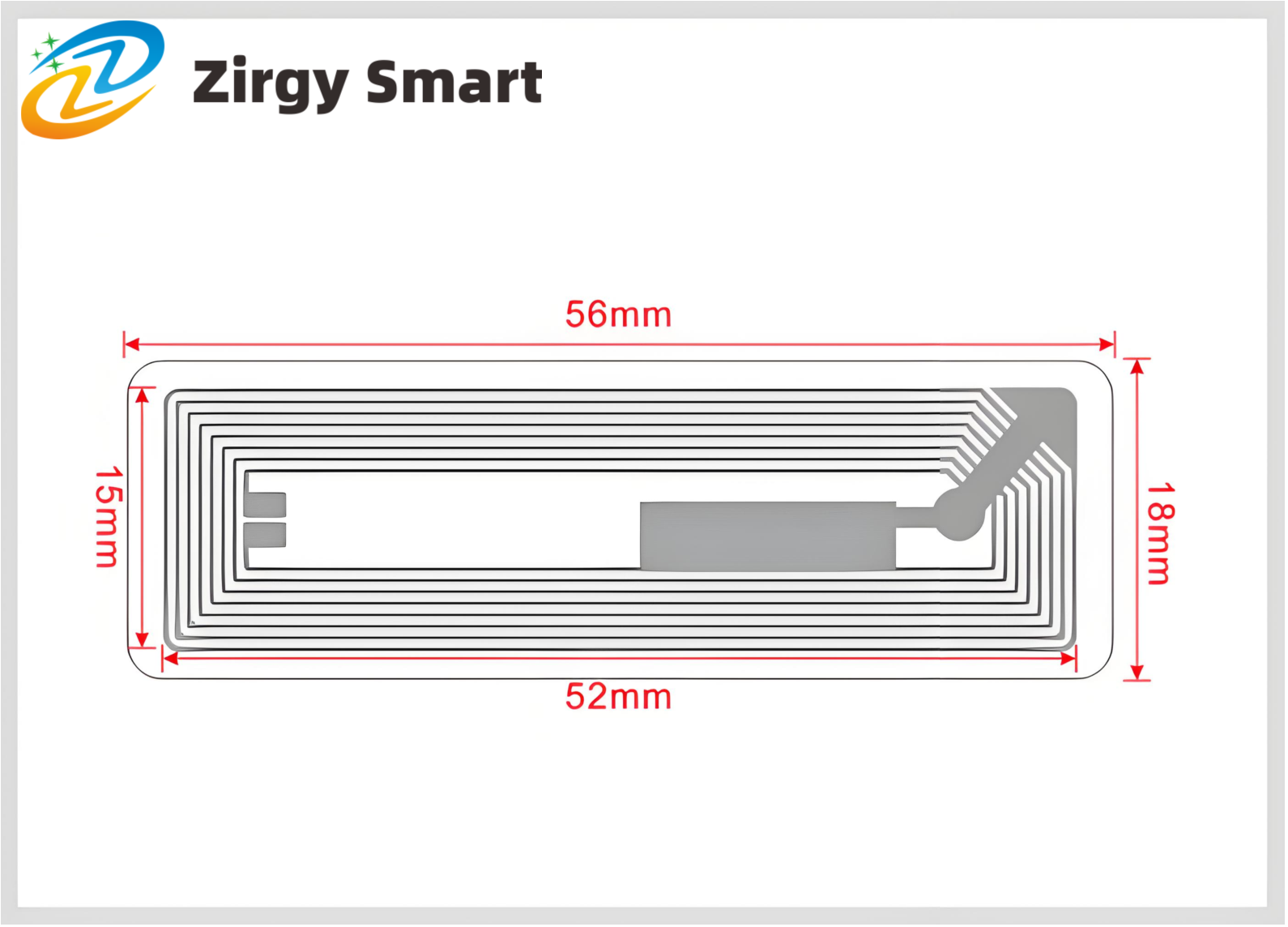 High frequency Wet inlay FM1108 56*18mm product analysis display Figure 1