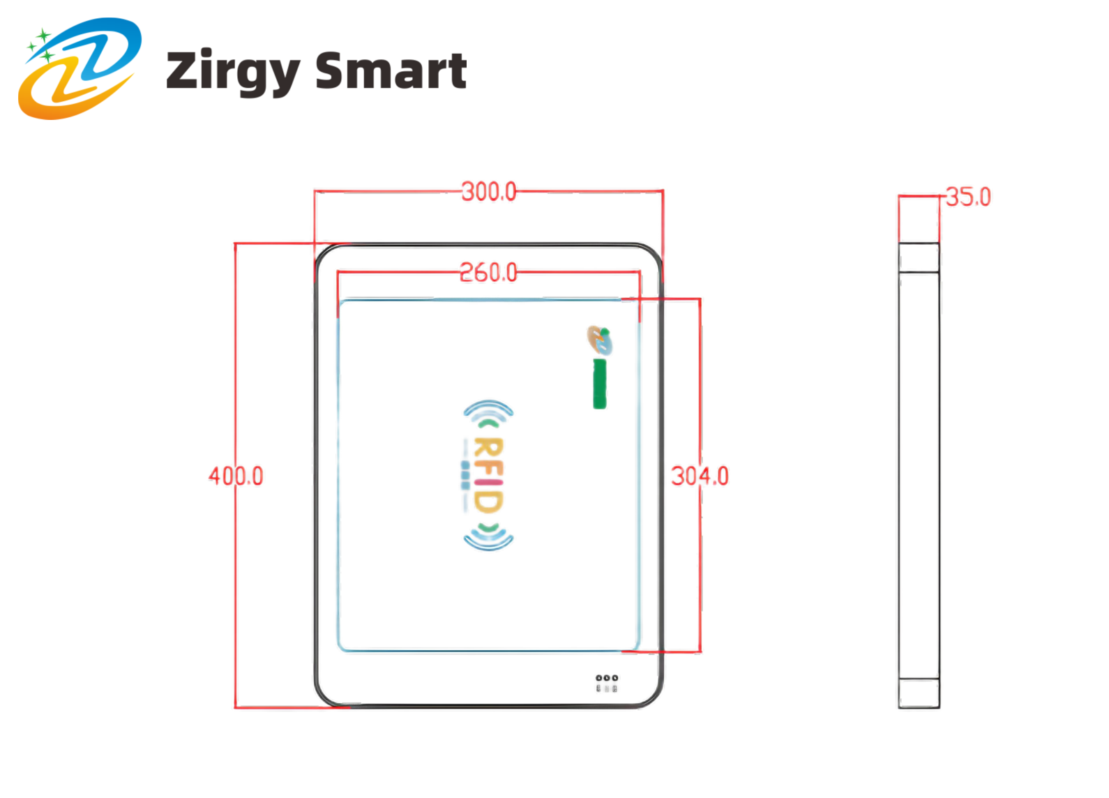 Uhf tablet reader product display Figure 2