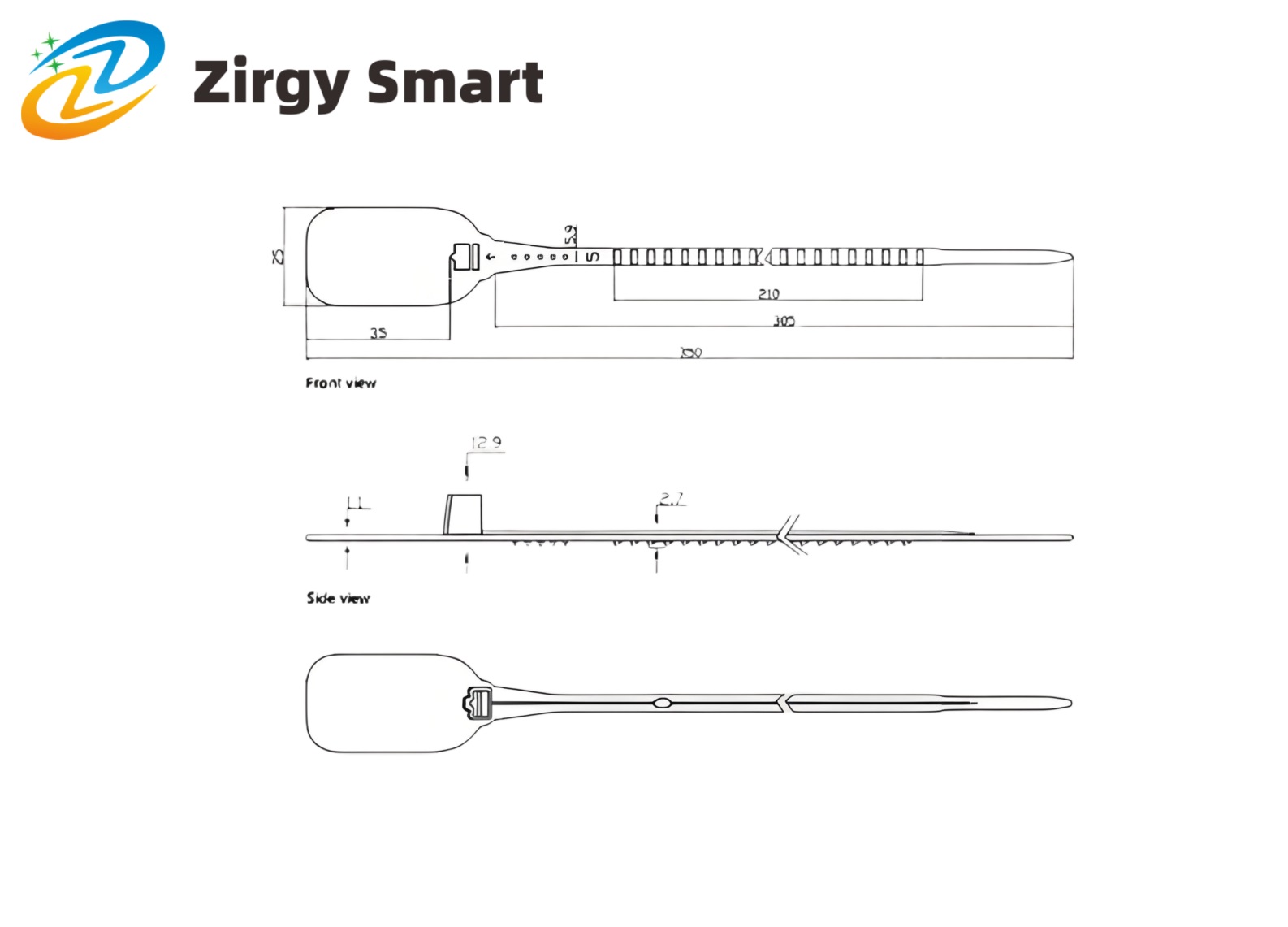 Disposable plastic seal tie ZJ-PS119 real shot display figure 3