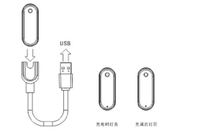 Temperature measuring bracelet ZJ-PA22T charging diagram 2