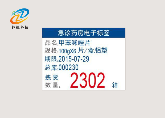 Chinese electronic picking label ZJ-ZW02 rare characters display
